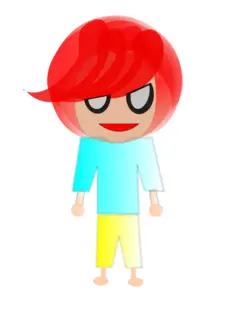 Smiling girl with red hair