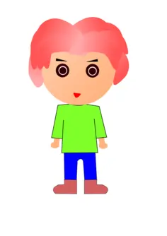 Standing pink-haired dude