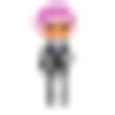 Suited dude with violet hair