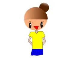 Girl in yellow T-shirt