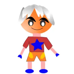 Gray-haired boy vector image