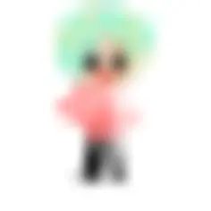 Cartoon green-haired man