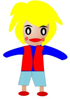 Yellow-haired boy vector image