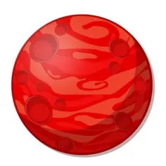 Cartoon red planet