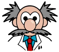 Cartoon scientist