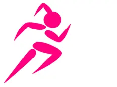 Pink girl running