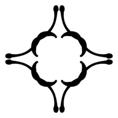 Abstract cross silhouette