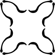 Cross sketch vector image