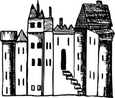 Roughly-drawn castle