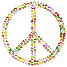 Fruit peace sign