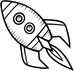 Simple spaceship vector image