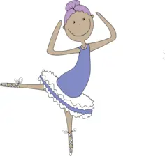 Cartoon ballet dancer
