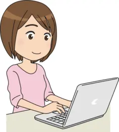 Woman using laptop