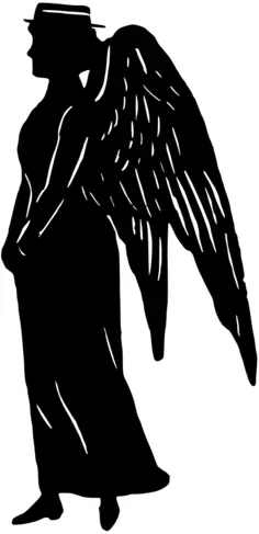 Lady angel silhouette