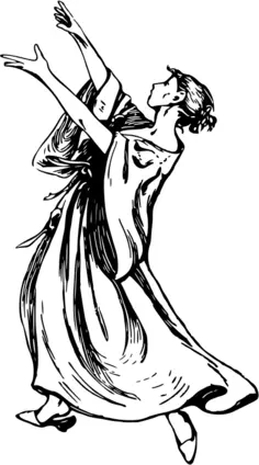 Dancing lady clip art