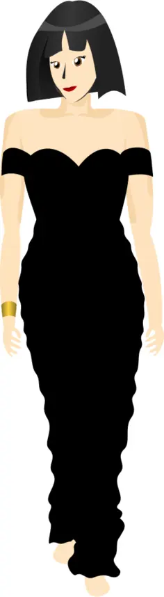 Black dress lady