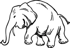 Old elephant vector image