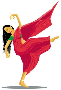 Indian lady dancing