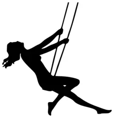 Lady on a swing