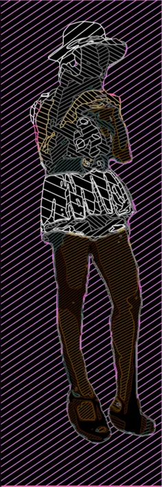 Lady with hat vector image