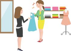 Two girls in store