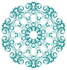 Design circle with flowers