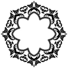 Floral frame silhouette