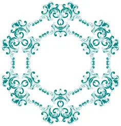 Green flowery circle