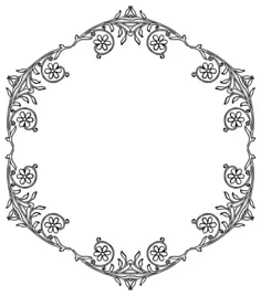 Retro floral border vector image