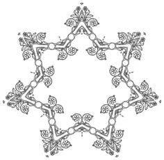 Flowery vintage frame vector image