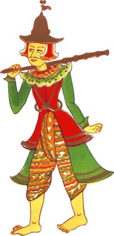 Vintage Myanmar character image