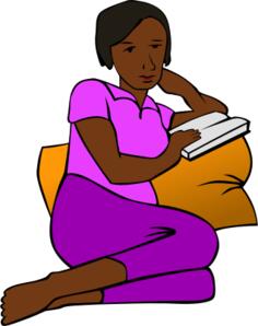 Woman reading and resting