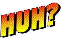 Outlined ''Huh'' vector image