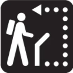 Hiking man icon