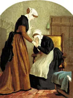Maid crying