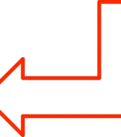 L-shaped arrow vector image