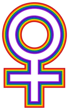 Rainbow female symbol