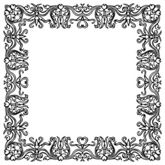 Square floral framework