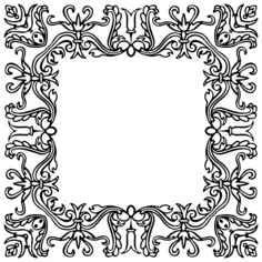 Flowery motifs frame