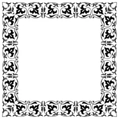 Square flowery frame image