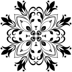 Black floral adornment