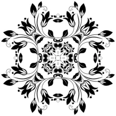 Frourishing black detailed ornament