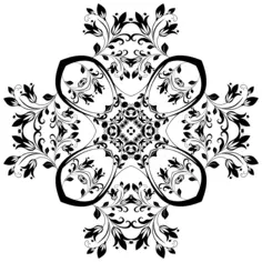 Floral pattern on white background