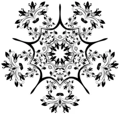 Black and white petals
