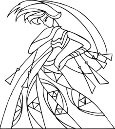 Dancing princess vector image