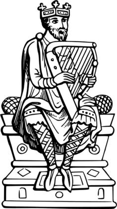 Medieval king playing