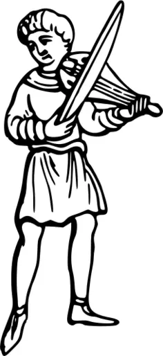 Anglo-Saxon minstrel vector image