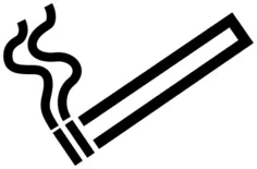 Burning cigarette silhouette