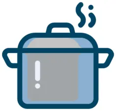 Steaming stew pot