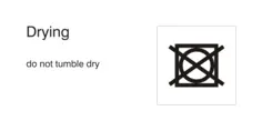 Drying symbol